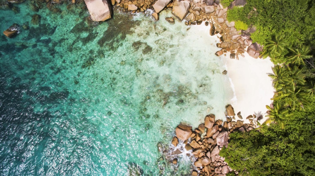 Spiaggia dei droni delle Seychelles