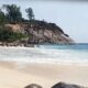 Anse Capucins, strand Mahe, Seychelles-szigetek