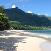 Beau Vallon Beach, Strand bij Mahe, Seychellen