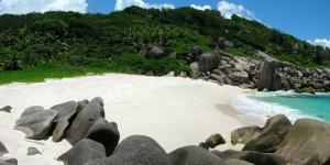 Anse Marron, Strand auf La Digue, Seychellen