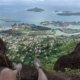 Vista enquanto caminha na Ilha do Éden, Seychelles