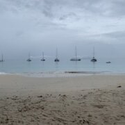 Sailboats on Beau Vallon Beach, Sailing Seychelles