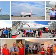 Austrian Airline lands in the Seychelles