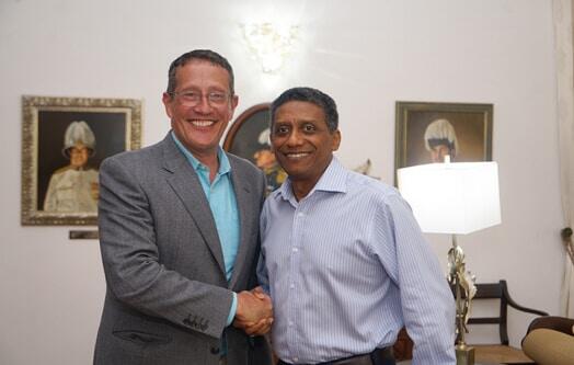 Richard Quest from CNN in the Seychelles